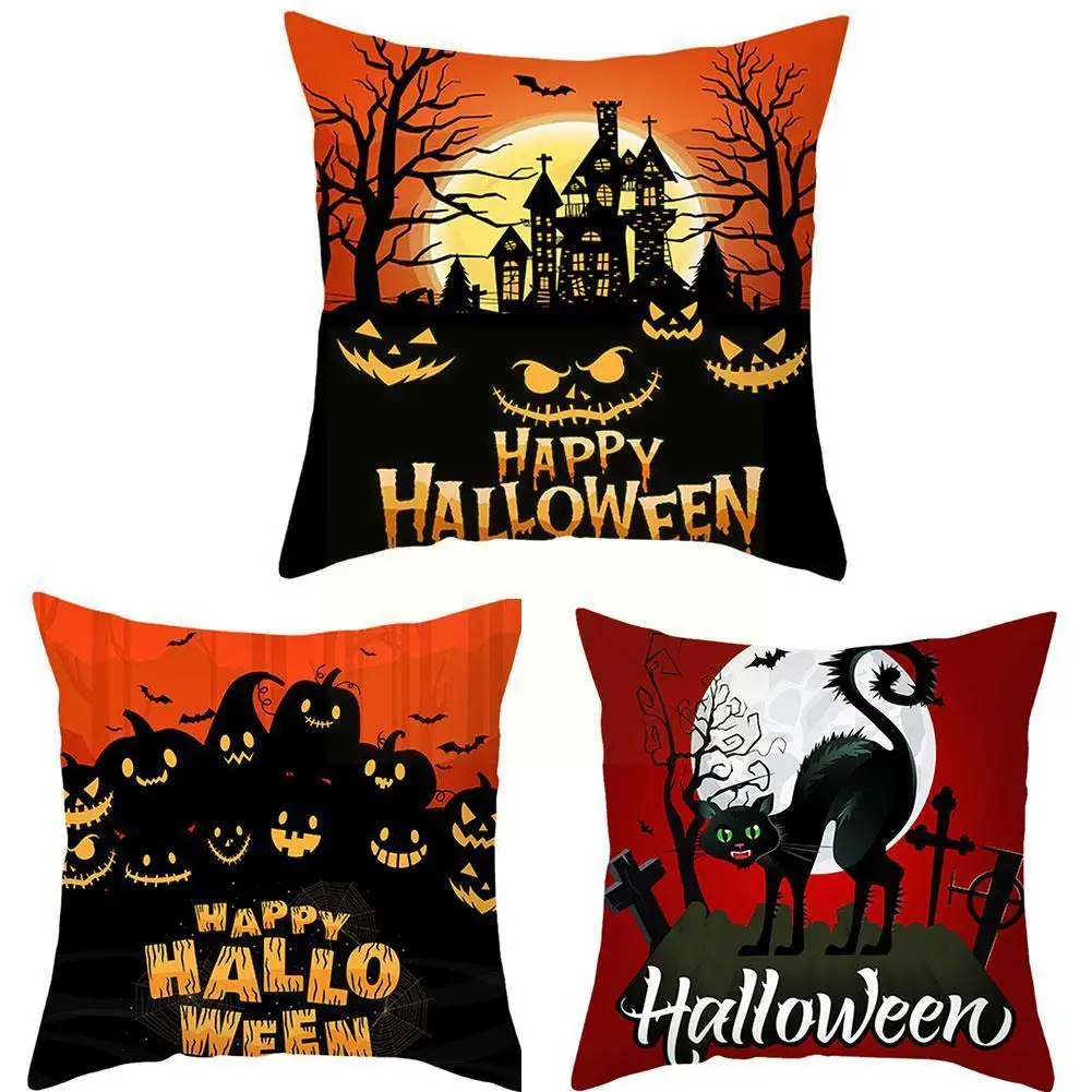 

Новинка 2021, чехол для подушки на Хэллоуин, чехол с мультипликационным тыквенным замком, чехол для дивана, украшение на талию, персик Pi K5F7, чех...