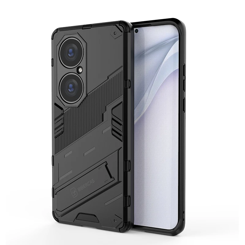 

For Huawei P50 Pro Case Cover for Huawei P50 Pro Protective Cover Punk Armor Shell Kickstand Hard Phone Case Capa Fundas Coque