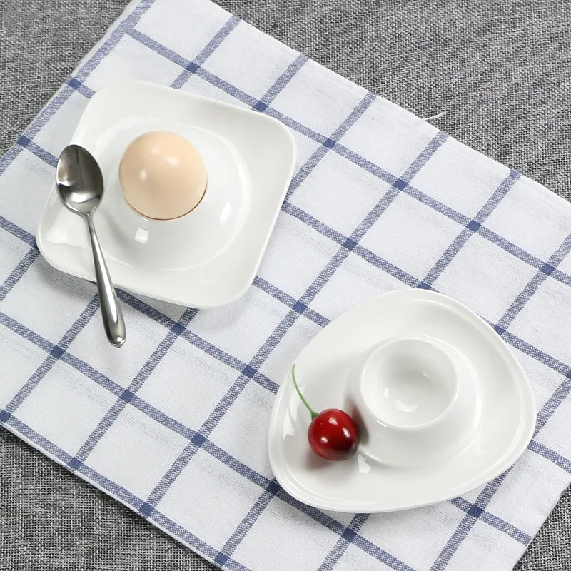 Белая керамическая подставка для яиц 2 шт. креативный держатель на завтрак