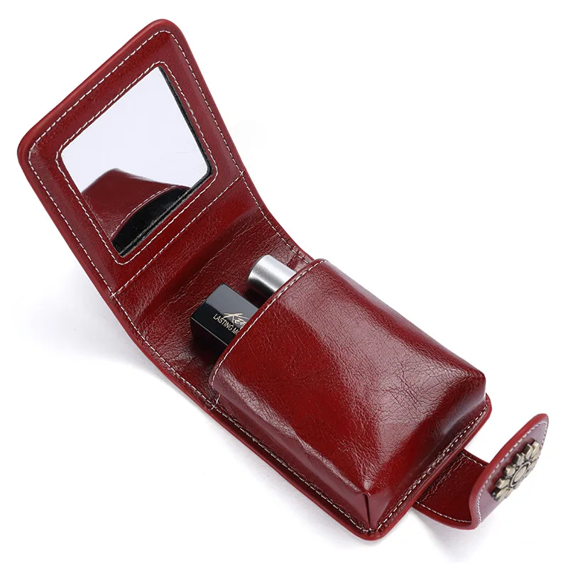 Новинка 2019 кожаная косметичка маленькая портативная простая женская с маленькой