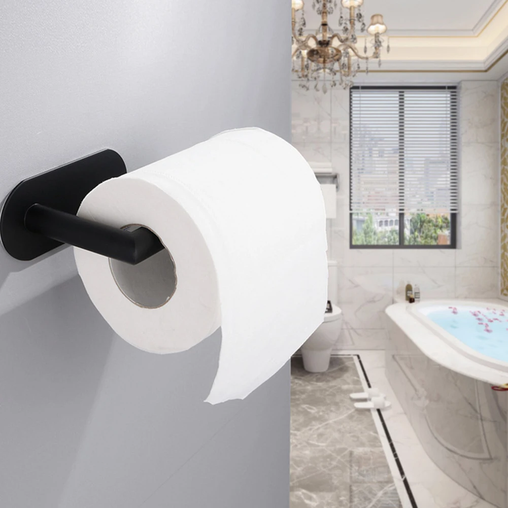 

Stainless Steel Toilet Paper Towel Hanger Hardware Tissue Roll Holder Self Adhesive Wall Mounted For Bathroom Roll Holder