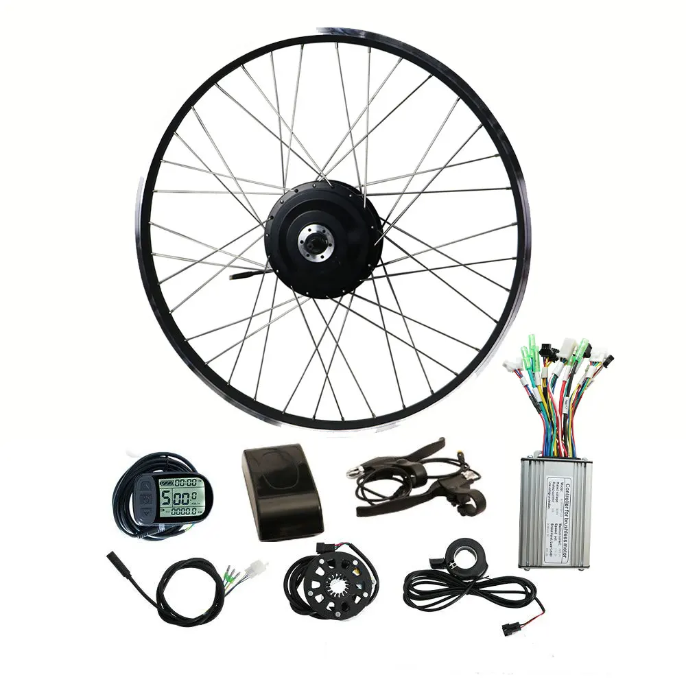 

EUNORAU 48V500W Shengyi Rear Cassette Hub Motors Conversion Kit DGW22C Brushless Electric Bike 20/24/26/27.5/28 Inches Wheel