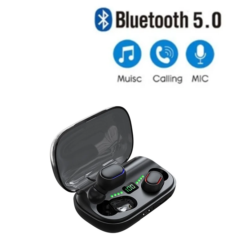 

TWS-наушники JS2 с поддержкой Bluetooth, водонепроницаемые наушники-вкладыши, игровая гарнитура с шумоподавлением, стерео, бас, с микрофоном