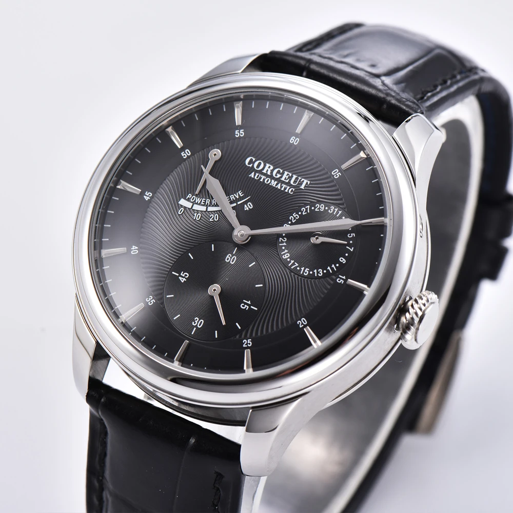 Автоматические механические Corgeut мужские часы из нержавеющей стали запасная