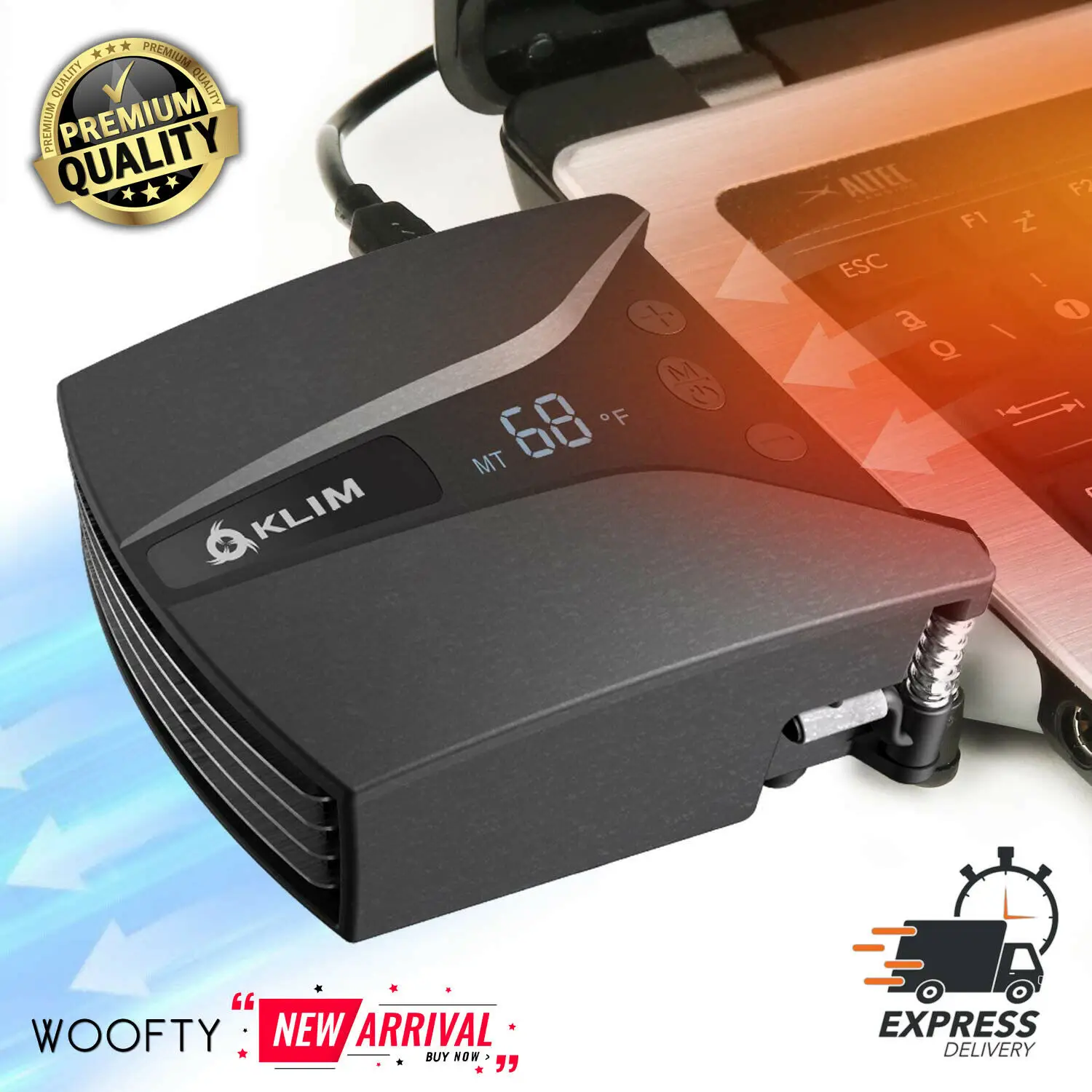 

4000 RPM Tempest Laptop Cooler with Vacuum Fan Compatible Rapid Cooling New 2021