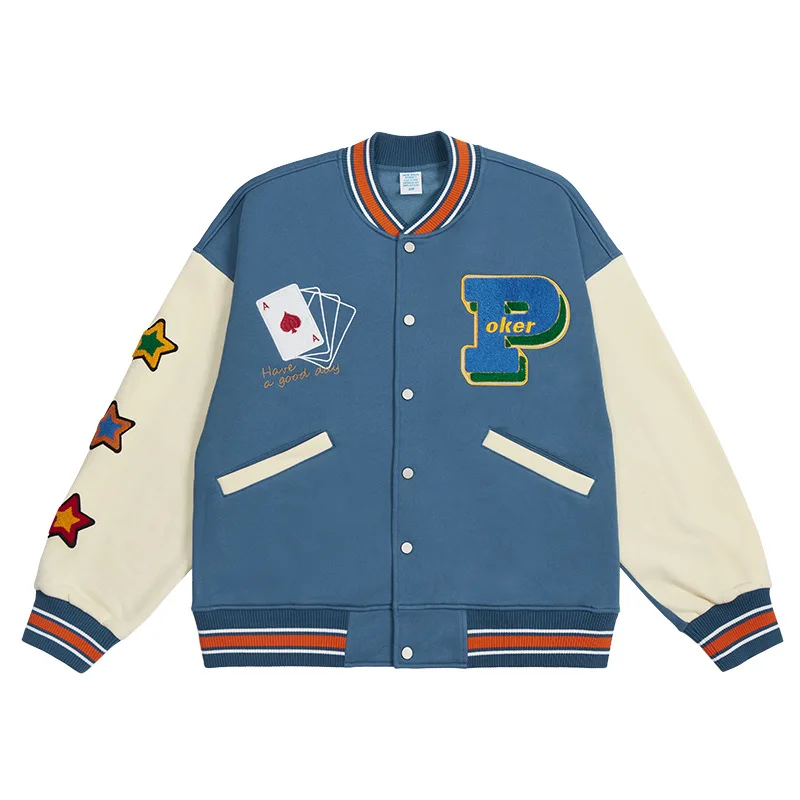 

Теплая Флисовая Куртка Varsity, Женская винтажная куртка большого размера с вышивкой полотенца, уличная одежда, бейсбольные куртки, Женская ку...