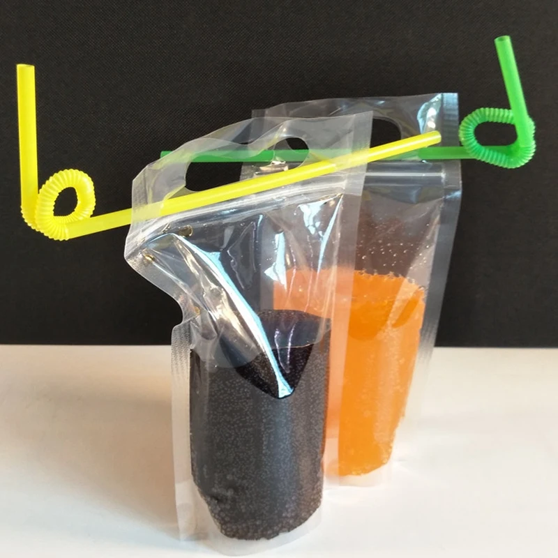 100 шт. 750 мл высокая прозрачность стоьте вверх носик упаковка для напитков