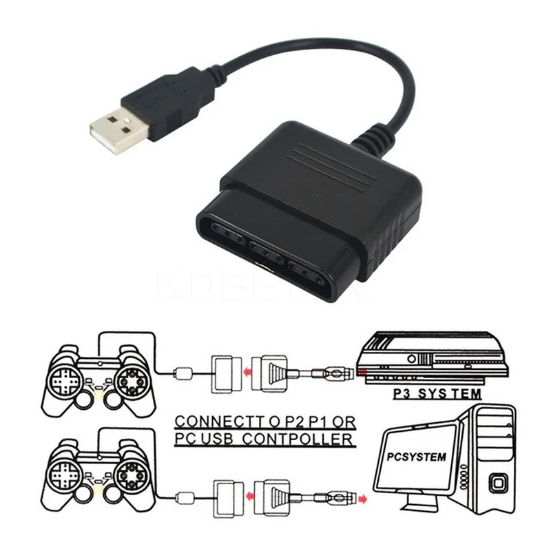 PS2 Joystick To PS3 Console Convertor USB Adapter Cable PC Controller Convertor Brand New images - 6