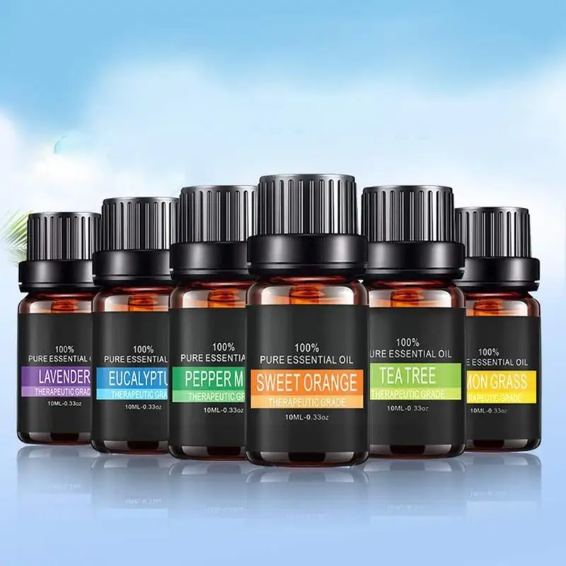 

10ml Pure Plant Essential Oils For Aromatic Aromatherapy Diffusers Aroma Oil Lavender Lemongrass Oil Natural Air Body T5y8