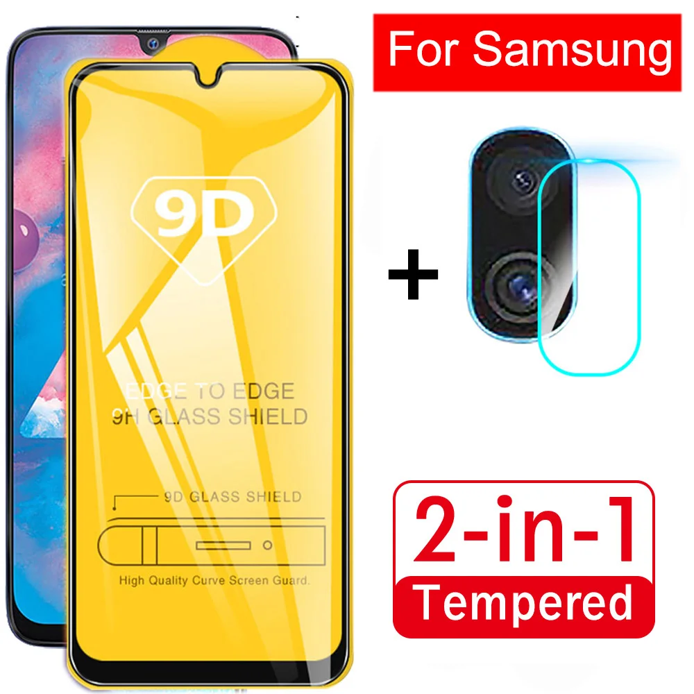 Закаленное стекло 2 в 1 для Samsung Galaxy A10 A20 A30 A50 A70 Защитное объектива камеры Защитная