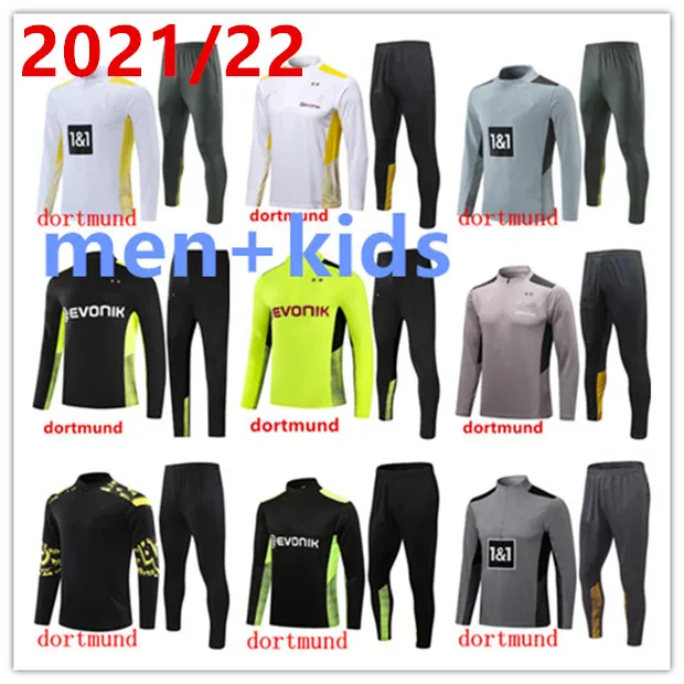

Training Suit MEN + Kids 2021/22 DORTMUND Sportswear tracksuit 2021 2022 Adult Boys Survatment Foot Chandal Football Training