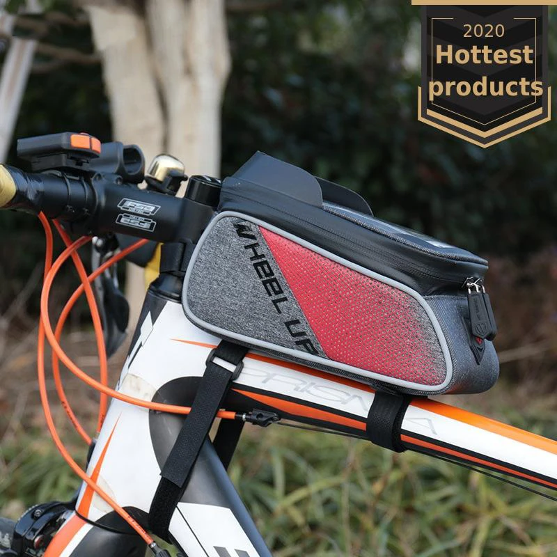 

Bicycle Charter Front Bag Mountain Bike Front Beam Bag Tube Pack Waterproof Bag Riding Equipment Large Capacity Touch Screen