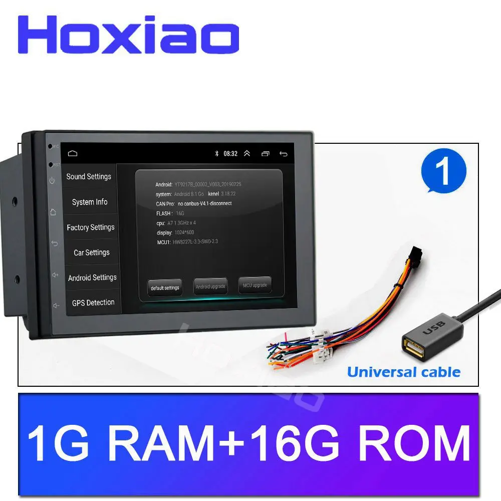 2 Din gps Android 8,1 Автомобильный DVD радио плеер 2 ГБ 32 ГБ четырехъядерный мультимедийный двойной Din для kia Ford Nissan Toyota Volkswagen Mazda