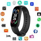 2021 смарт-браслет M6 Смарт-часы для мужчин и женщин Bluetooth Смарт-часы с пульсометром фитнес-трекер спортивный браслет для часов Xiaomi Android