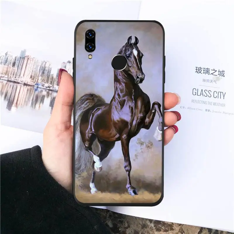 

Fine Horse Art pattern Phone Case For Huawei honor Mate P 10 20 30 40 Pro 10i 9 10 20 8 x Lite Luxury brand shell funda coque
