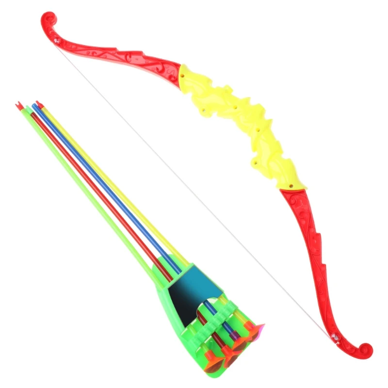 

Outdoor Sports Archery Toy Bow With 4Pcs Soft Arrows Kids Toy Game Activity XX9E