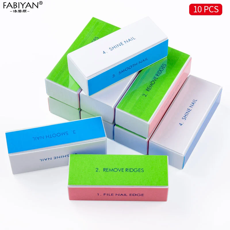 10 шт./лот 4 сторонние блочные напильники шлифовальный буфер Полировальный