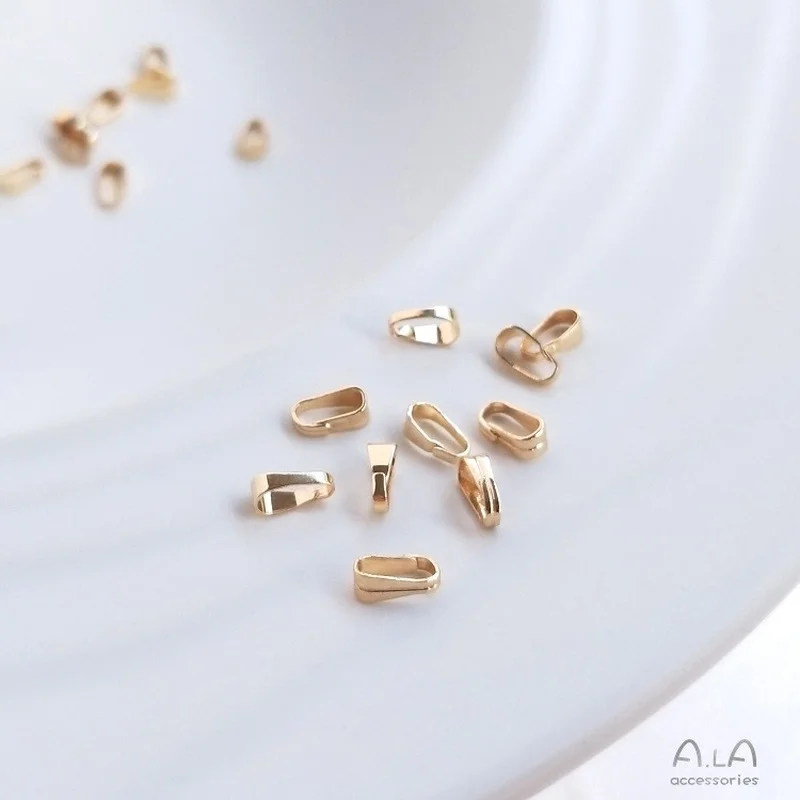 

10 Pcs/set 14K Melon Seed Buckle Pendant Buckle Head Item Chain Connection Hook DIY Jewelry Accessories Jewellery Making