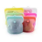 Силиконовый многоразовый пищевой пакет, 1500 мл, водонепроницаемые контейнеры, многоразовый пакет для свежести, пакет для хранения продуктов, пакет для заморозки, закусок