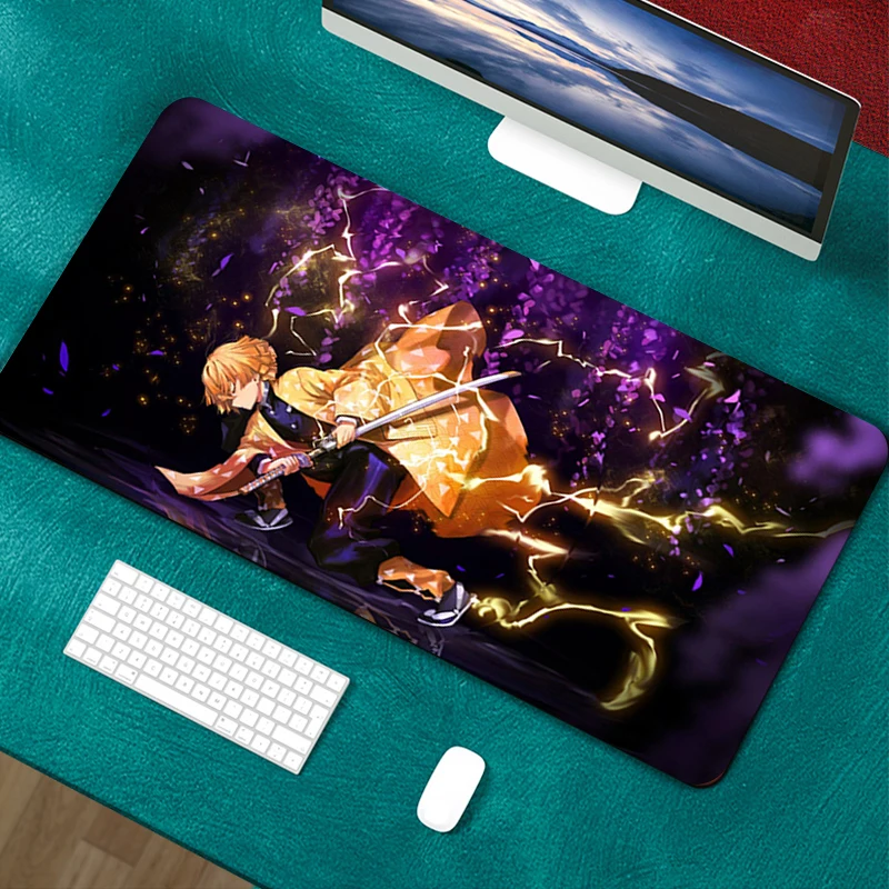 

Anime Demon Slayer Kimetsu No Yaiba Gaming Large Mouse Pad Computer Mousepad XXL Rubber Lock Edge Mause Pad Keyboard Desk Mat