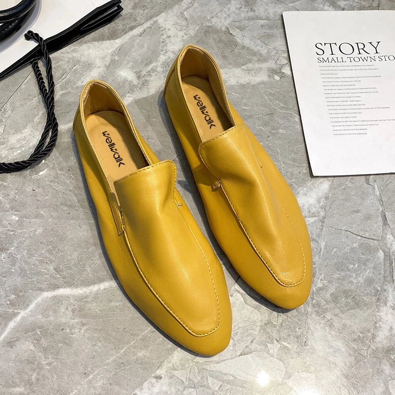 Лаконичные лоферы Женская обувь на плоской подошве Мягкие мокасины из