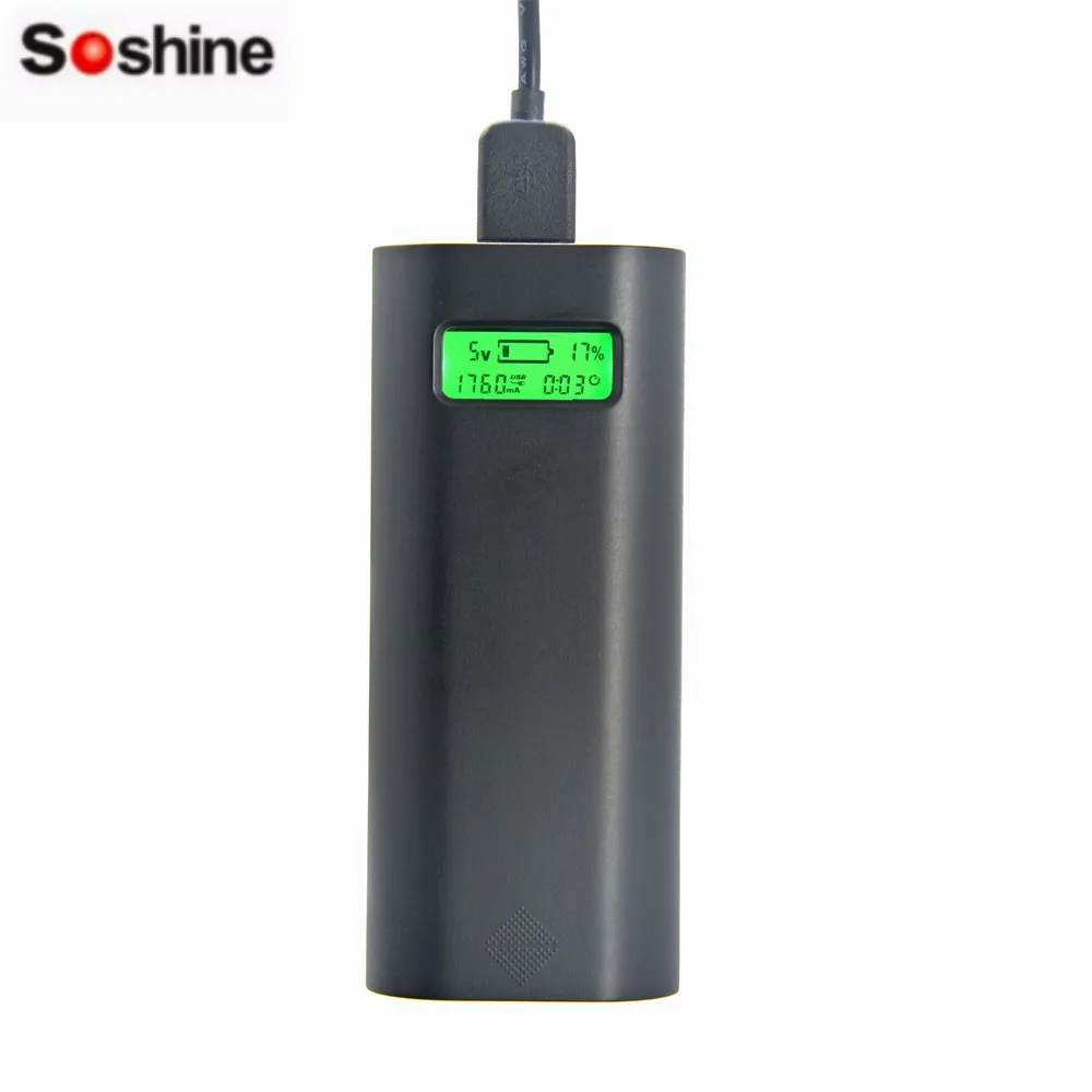 Внешний аккумулятор Soshine E4S 18650 ЖК дисплей USB для iPhone iPad iPod Android|box had|box monkeyusb lunch box |