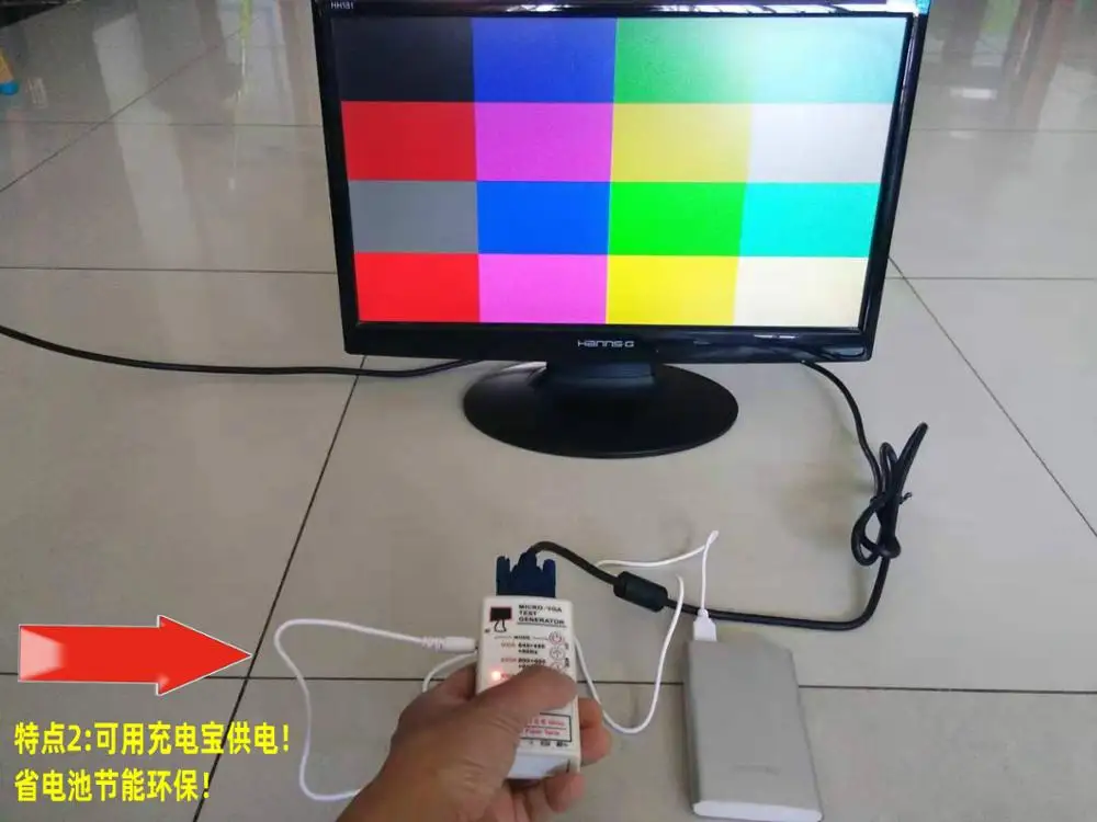 Portable VGA Signal Generator SVGA/XGA 60HZ For TV PC LCD CRT Display Monitor Tester USB Cable SVGA XGA | Электроника