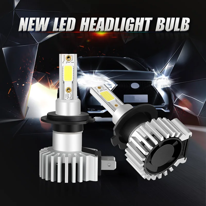 H7 Led Headlight 72W 10000LM 3000K 6500K 10000K LED Car bulb lights fog Light Auto Mini Head Lamp 12V 24V Accessories | Автомобили и