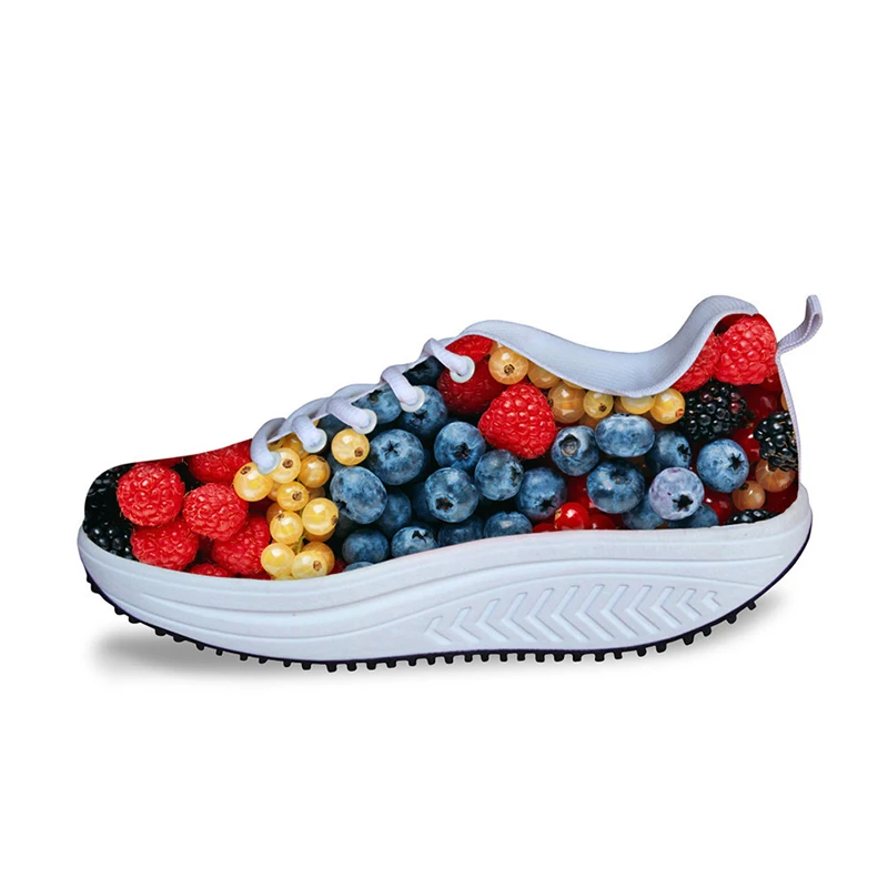 

Running Women Sneakers Casual Shoe Slip On Light Green Fruit Pattern Walking Shoes Leopard Sport Training Cool Outdoor
