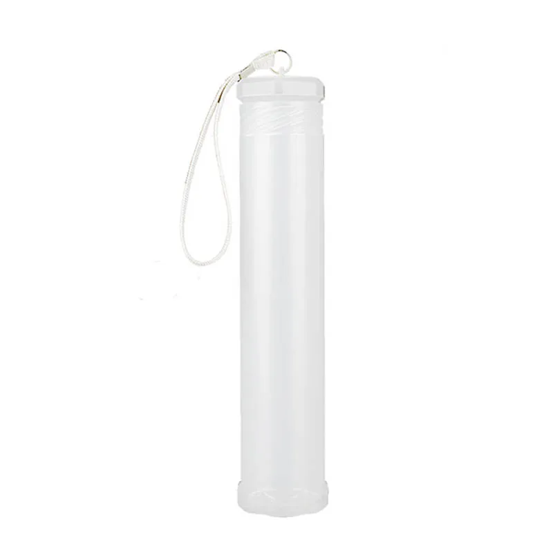 1 шт. Цилиндрическая Коробка для карандашей с веревкой портативный прозрачный