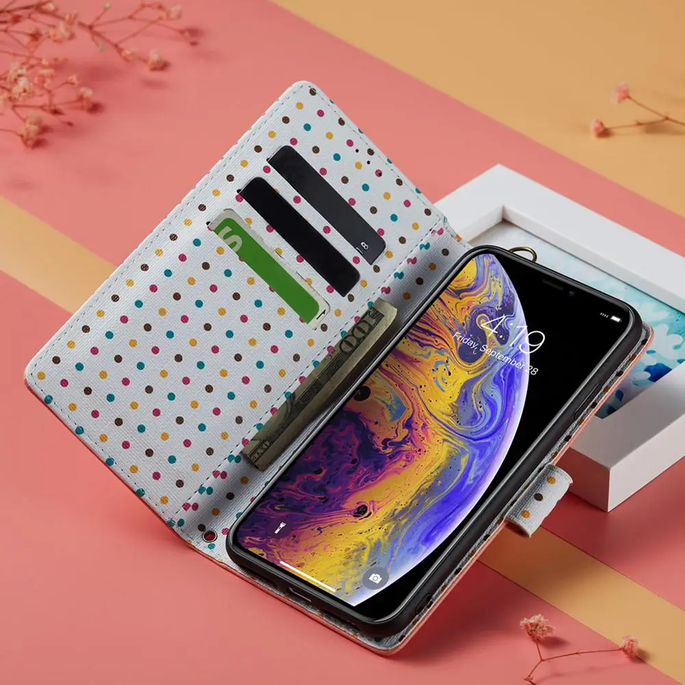 Роскошный флип-кошелек с волнистым острым носком для Huawei P30 Lite Pro Nova 4e Y9 2019 Honor 8X 20