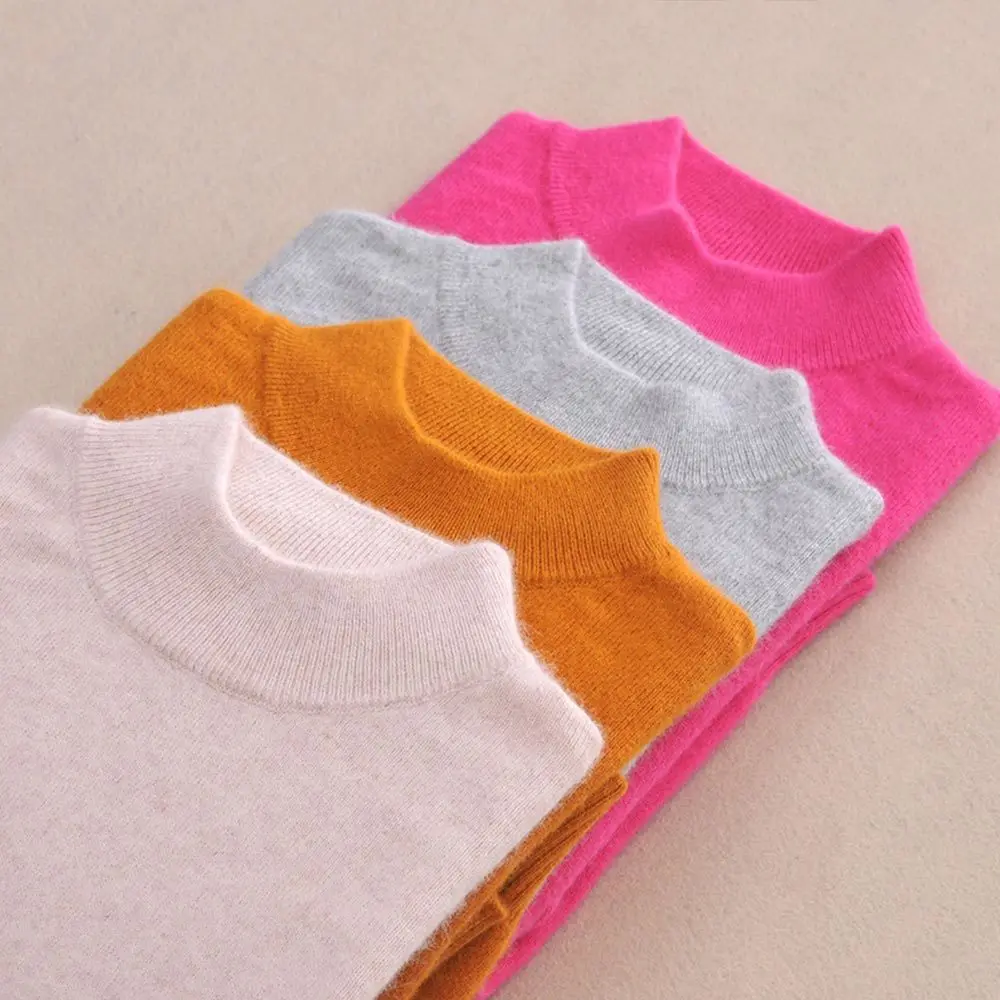 Женский кашемировый свитер с длинным рукавом и круглым вырезом | Женская одежда