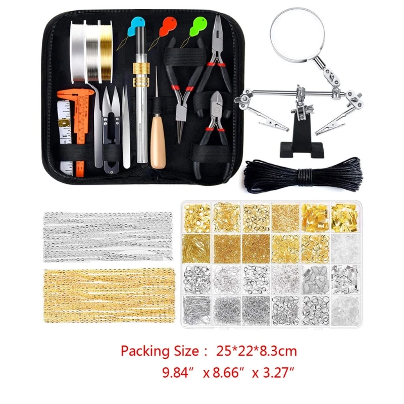 

A Large Pack Jewelry Making Kits Earring Charms Jewelry Wires Helping Hands for Jewelry Making and Repair Jewelry Tools