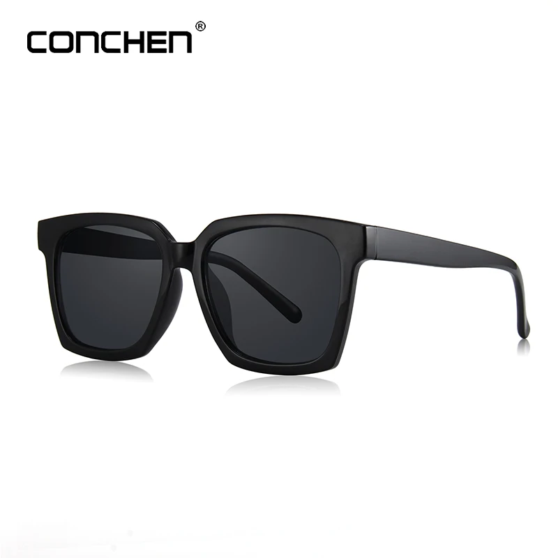 

CONCHEN Newest Square Big Frame Sunglasses For Men 2019 Luxury Brand Designer Sun Glasses male Vintage Shades Travel Eyewear