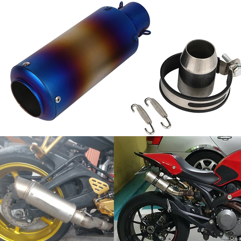 

Motorcycle Universal 51mm 60mm Exhaust Pipe Project Motocross Escape Moto Muffler For Z900 mt09 r6 mt07 z900 z1000 R25 z750 r3