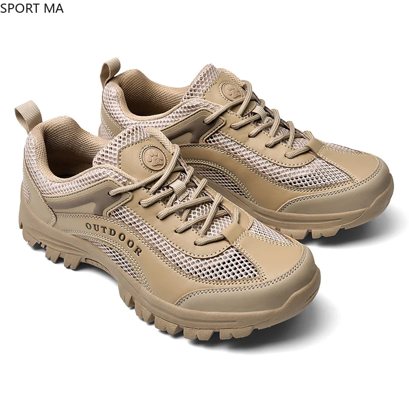 

Летние сетчатые мужские уличные горные кроссовки для пустыни, мужские и женские походные ботинки размера плюс 48 49, обувь для треккинга