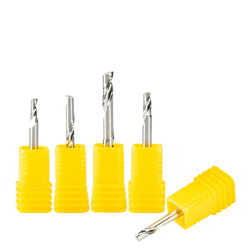 Концевые фрезы из твердого карбида с одной канавкой 2 шт. алюминиевый фрезерный