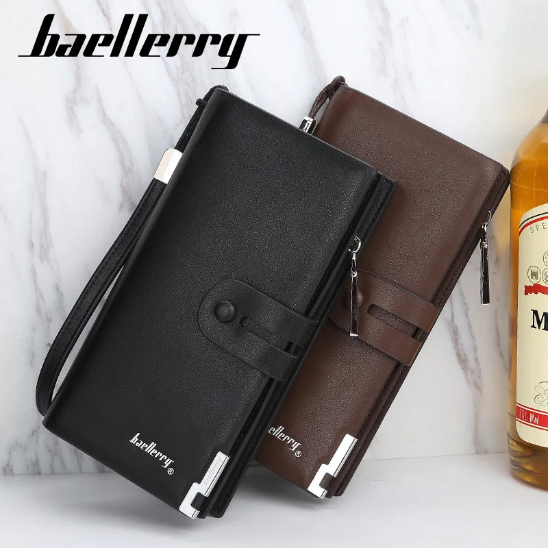 Baellerry мужские кошельки бизнес длинный на молнии большой емкости качественный мужской кошелек с держателем для карт Многофункциональный кошелек для мужчин