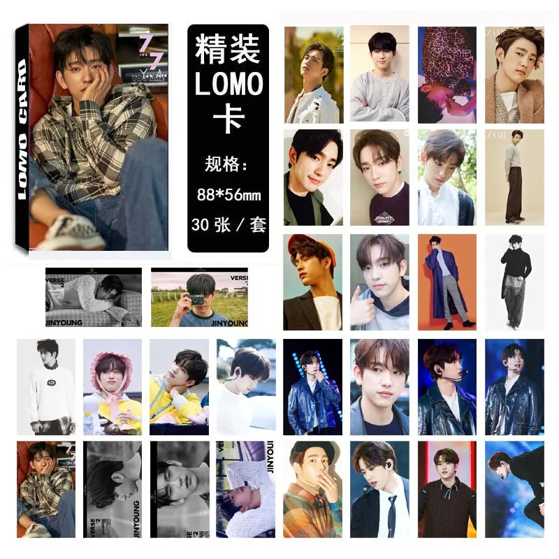 30 шт./компл. K pop GOT7 Фотокарточка JinYoung Single 02 Модный высококачественный альбом