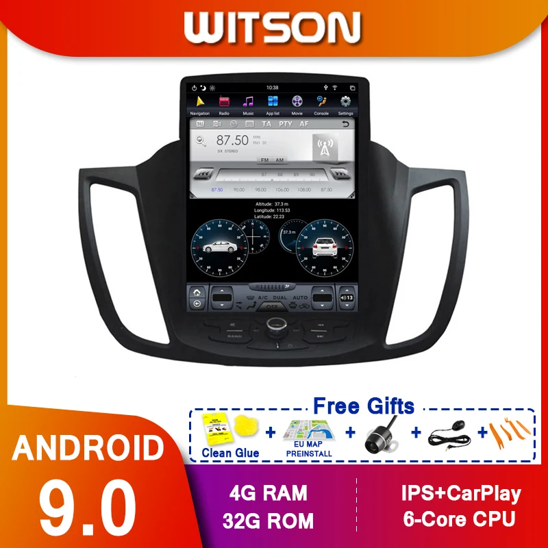 

Автомобильный мультимедийный плеер с вертикальным экраном WITSON на Android 9,0 с GPS-навигацией и радио для FORD KUGA 2013- 2017