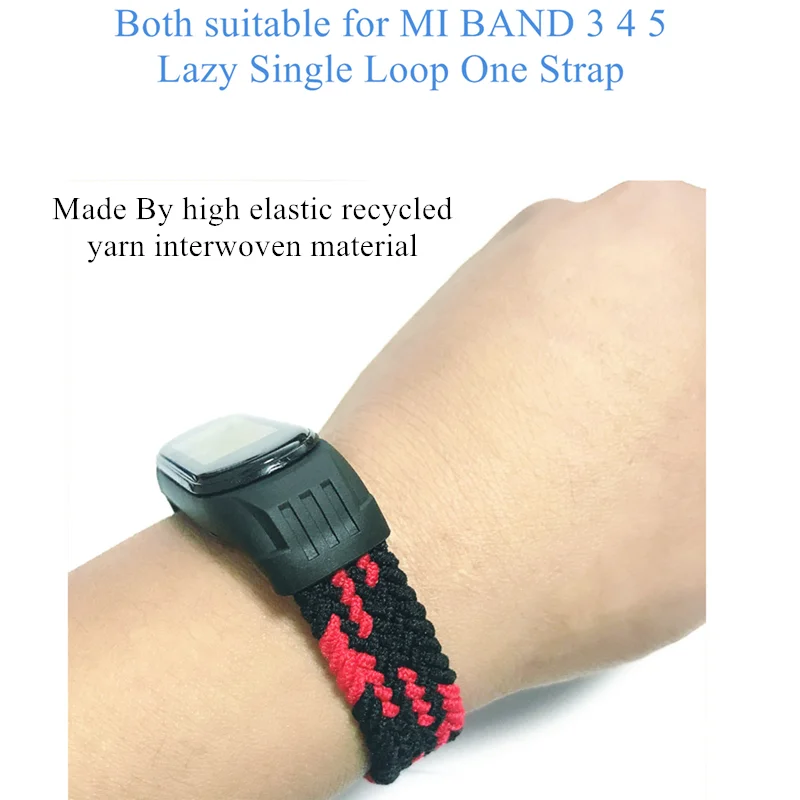 Bracelet for Mi band 4 Strap Nylon Braided Solo Loop pulseira bracelet Miband4 Miband5 Wristband for xiaomi Mi band 5 3 6 strap
