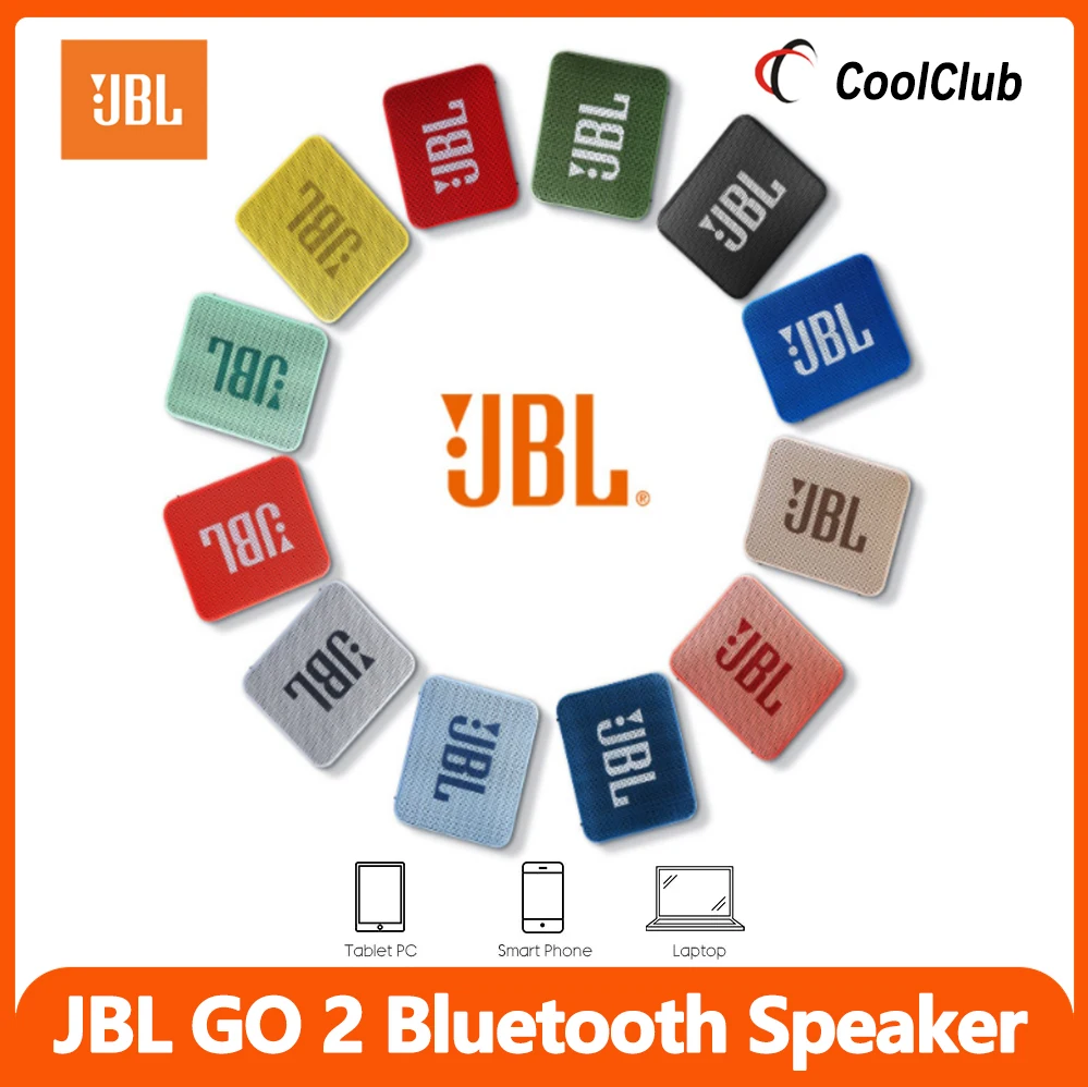 

JBL GO2 Wireless Bluetooth Speaker IPX7 Waterproof Outdoor Sports Portable Subwoofer Rechargeable Battery Partybox For Home