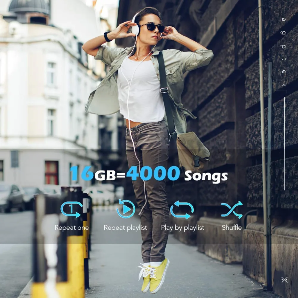 BENJIE Bluetooth MP3 плеер Музыкальный плеер сенсорный экран HiFi металлический плейер с fm-радио, запись голоса мини Walkman для спорта