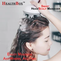 top1 seller fashion portable head scalp massager face neck hand brush waterproof electric shock silicone factory direct supply