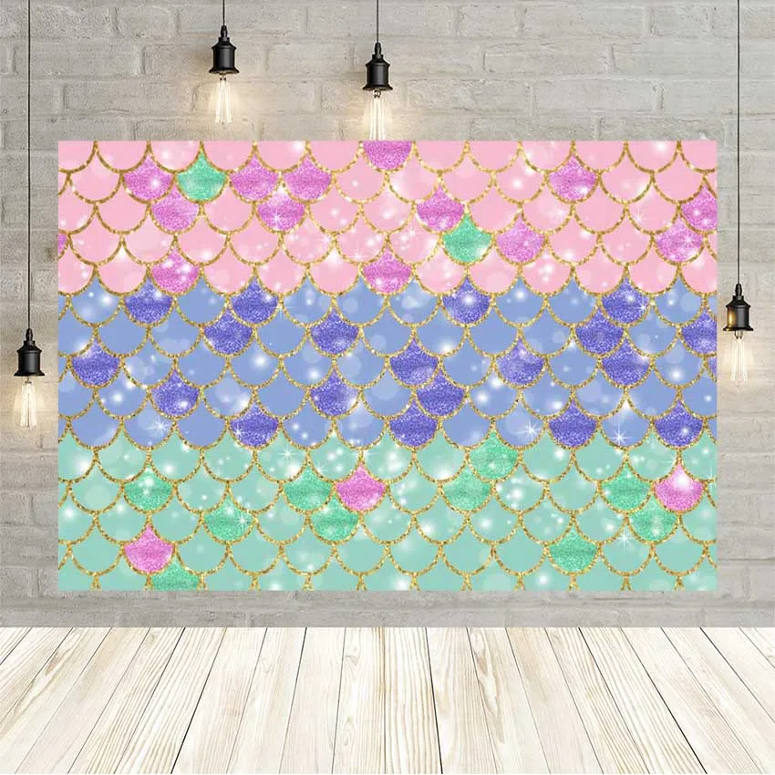 

Avezano фоны для фотосъемки детских празднований дня рождения вечерние блестящие Русалка детские весы фон детская фотосессия фотостудия Декор