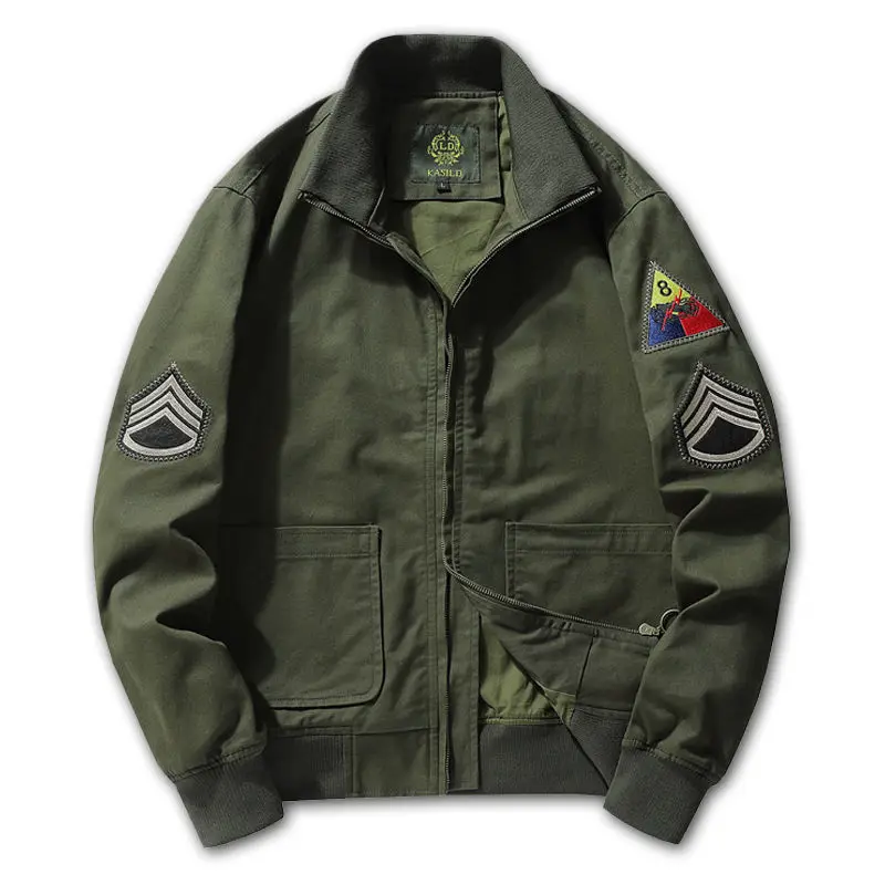 

Jacket Men Military Flight Jackets Ike Retro WWII Pilot Bomber Battle Jacket Fury Tanker Coat Militari Tops Clothes Plus Size