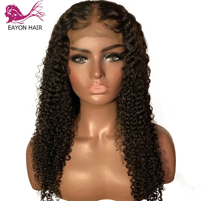 Парики EAYON из человеческих волос с кудрявыми кружевами спереди для женщин