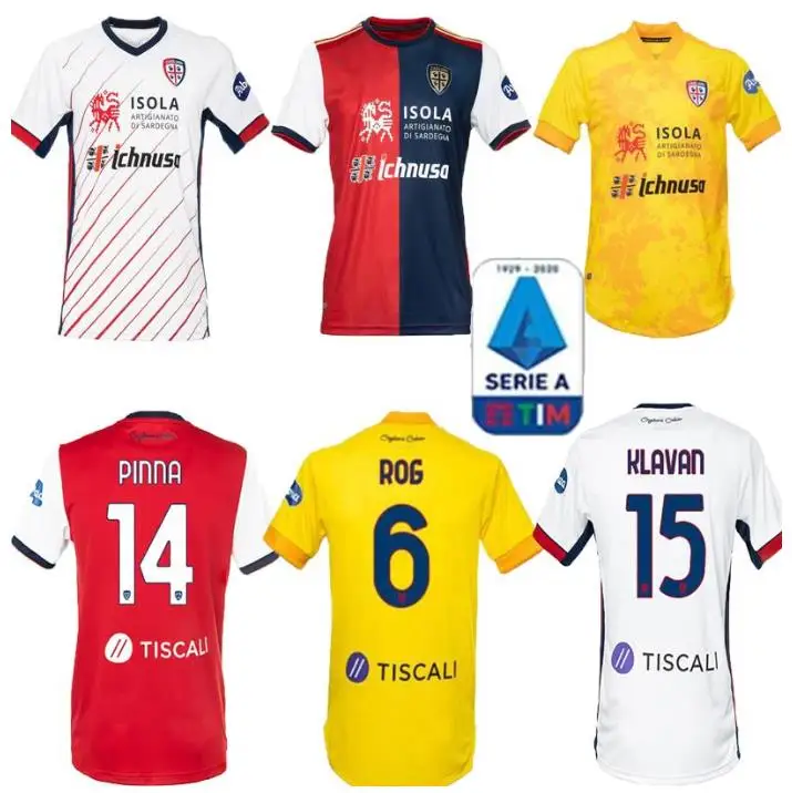 

20/21 Thai Quality Maglie Calcio Cagliari Jerseys GODIN JOAO PEDRO NAINGGOLAN PAVOLETTI 2021 NANDEZ ROG Shirts