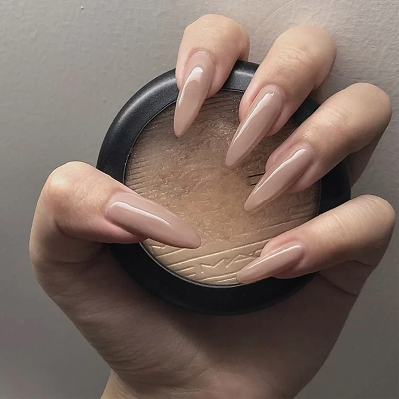 

Накладка для ногтей телесного цвета с полным покрытием клеевого типа, носимый длинный абзац, модные готовые инструменты для маникюра и диза...