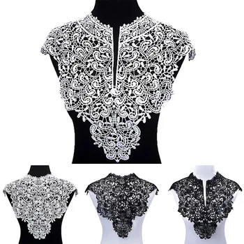 Fashion Embroidery Fake Collar DIY Lace Flowers Sewing Apparel Accessories Elegant Women Neckline Clothes Detachable Tops Retro 1